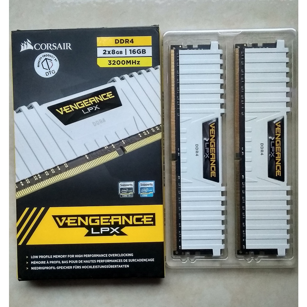 Jual Corsair DDR4 Vengeance LPX PC25600 3200Mhz 16GB (2X8GB) - White ...