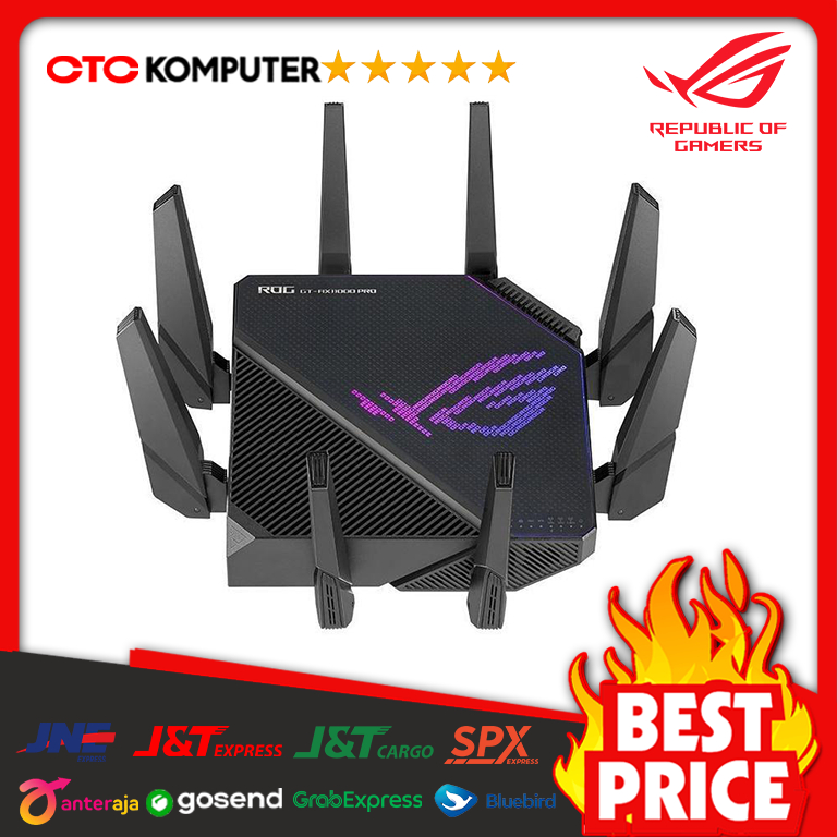 Jual ASUS ROUTER ROG RAPTURE GT-AX11000 PRO WIFI 6 802.11AX AX11000 TRI ...
