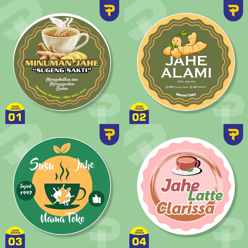 Jual stiker minuman jahe stiker susu jahe | Shopee Indonesia