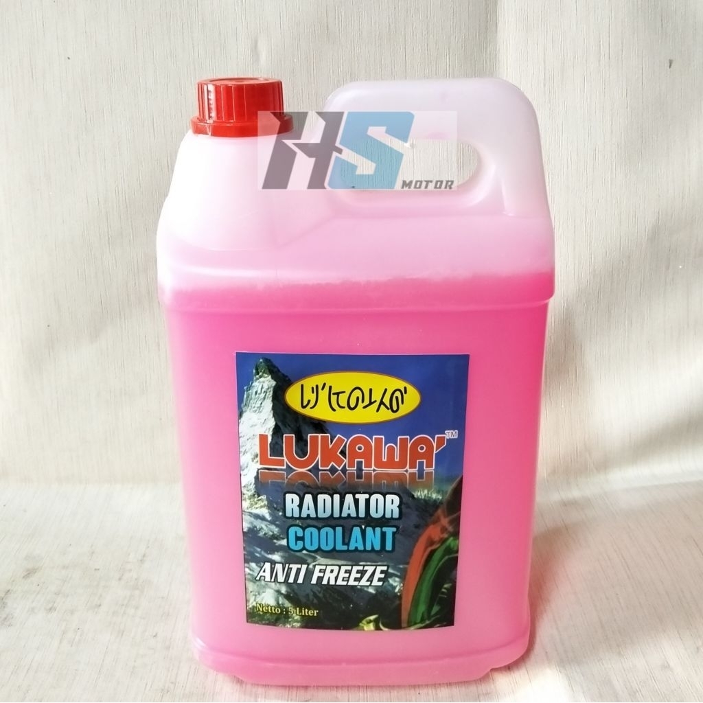 Jual AIR RADIATOR COOLANT 5 LITER LUKAWA WARNA MERAH ANTI FREEZE ...