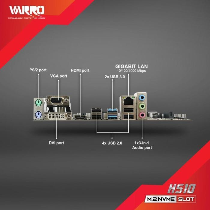Jual MAINBOARD H510 VARRO - MOTHERBOARD VARRO H510 Socket LGA 1200 ...