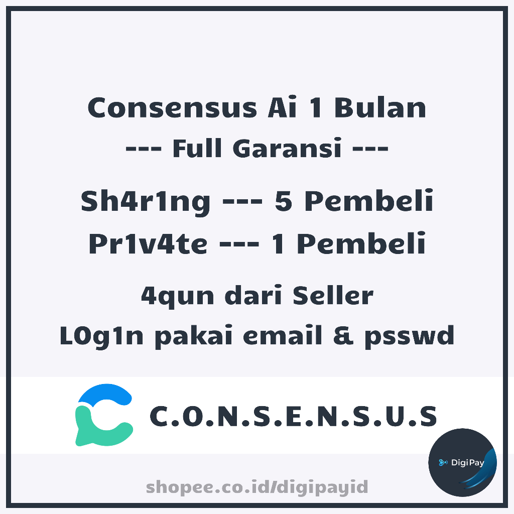 Jual Consensus Ai Full Garansi | Shopee Indonesia