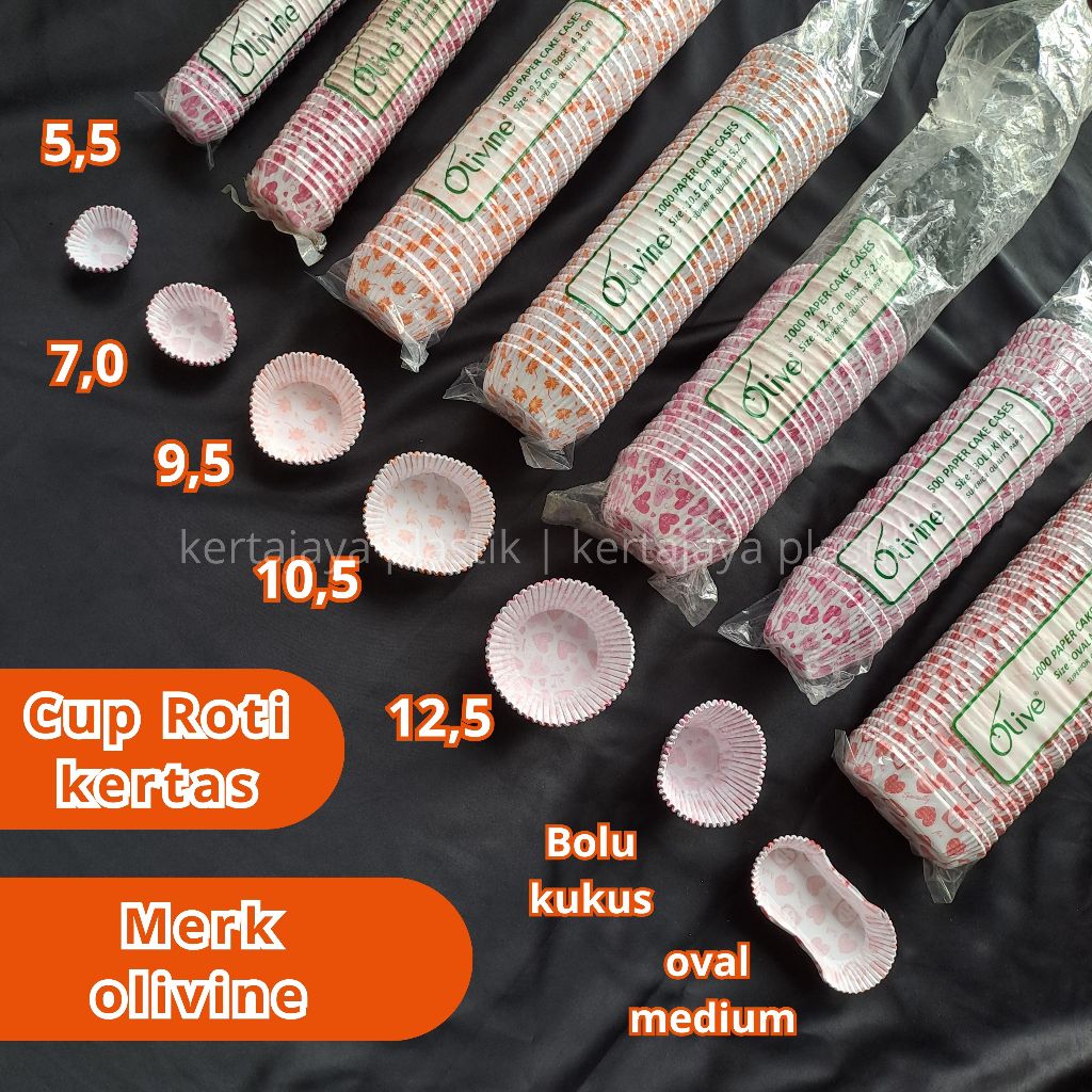 Jual (1SLOP) PAPER CAKE CASES | KERTAS ROTI OLIVINE | KERTAS BOLU KUKUS ...