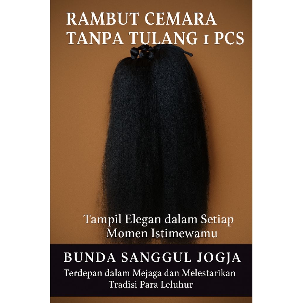 Jual Rambut cemara tanpa tulang warna hitam(1 pcs) | Shopee Indonesia