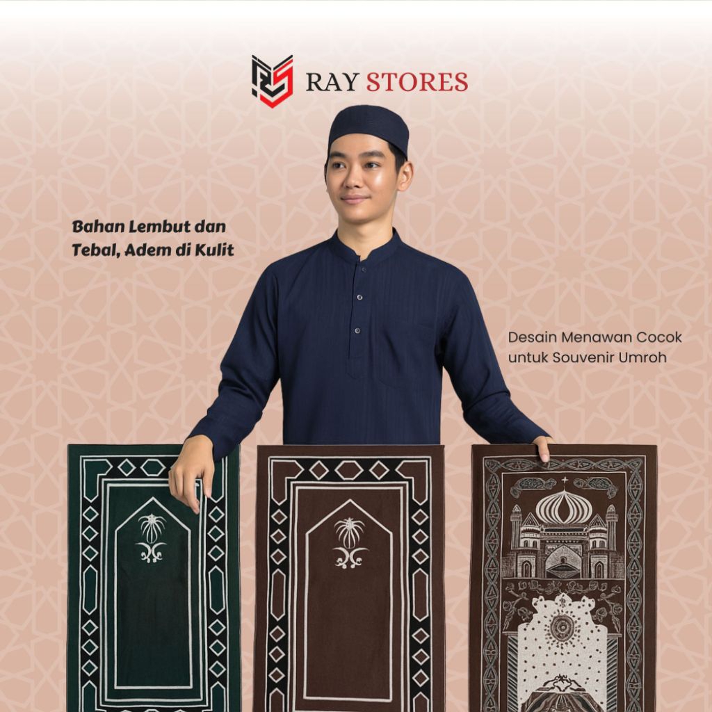 Sajadah Jumbo 70x115 cm Sajadah Souvenir Umroh Termurah