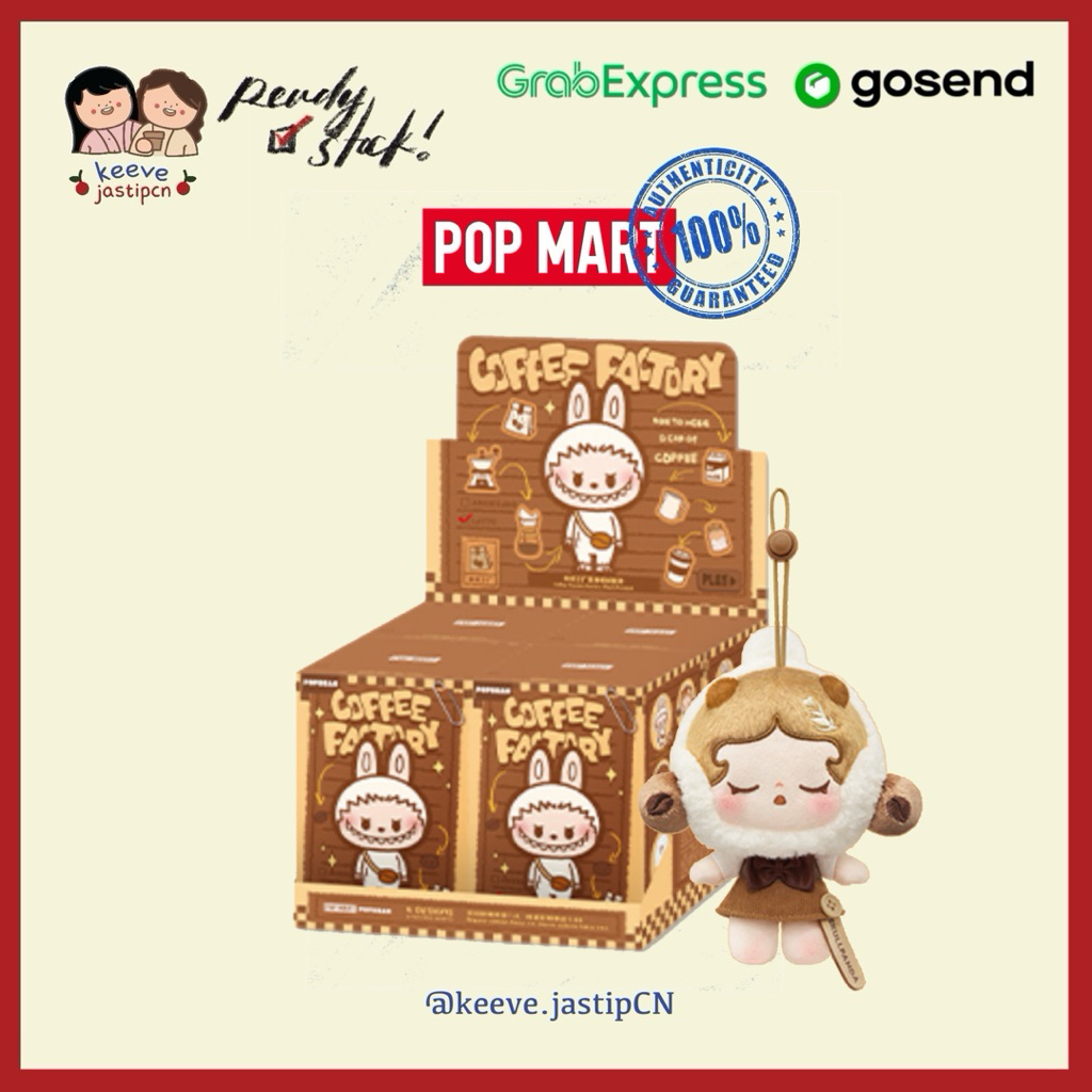 Jual Popmart Popbean Coffee Factory Series Plush Hangers Keychain Blind ...