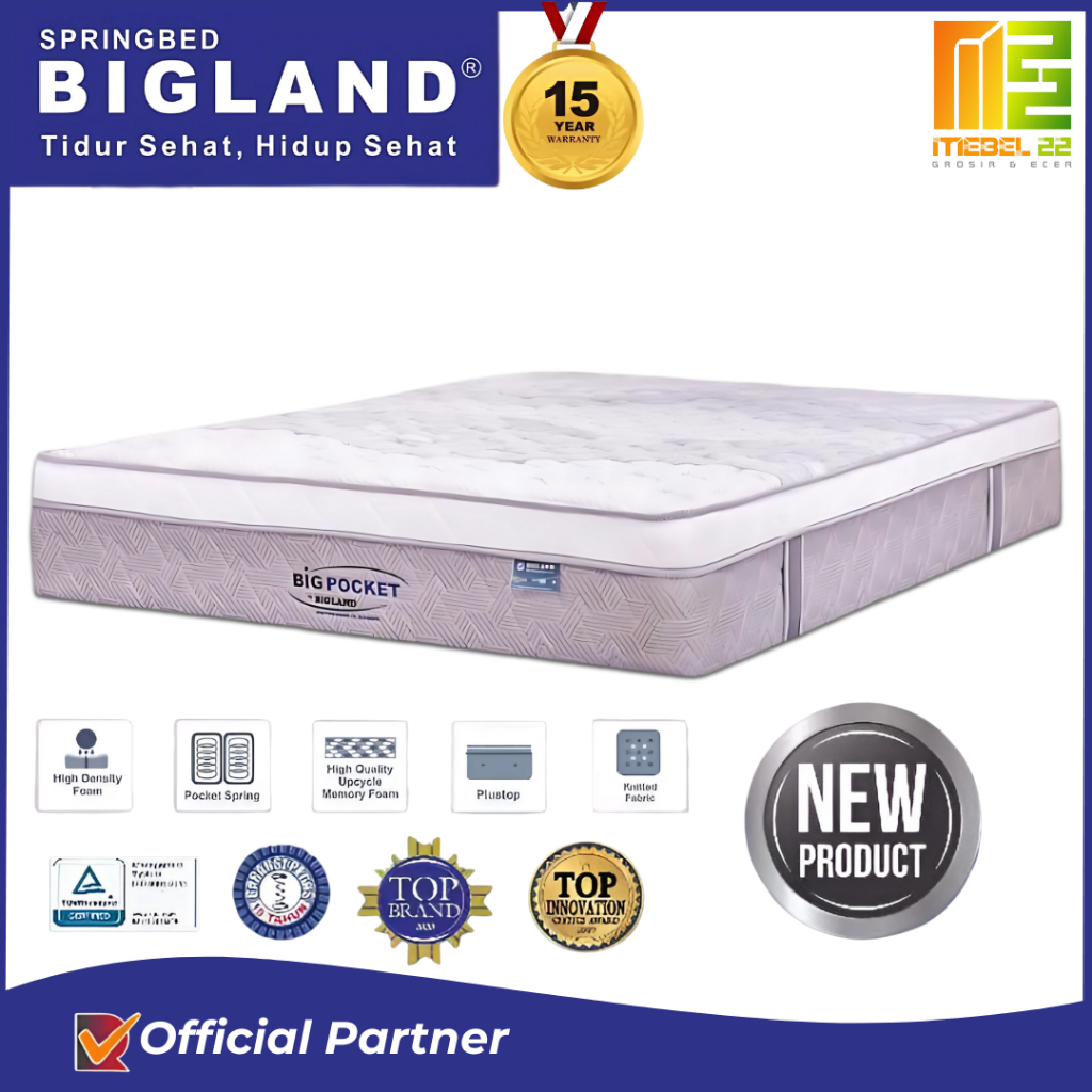 Jual Spring Bed Bigland Big Pocket Springs 3Z Tebal 35Cm - Kasur Saja ...