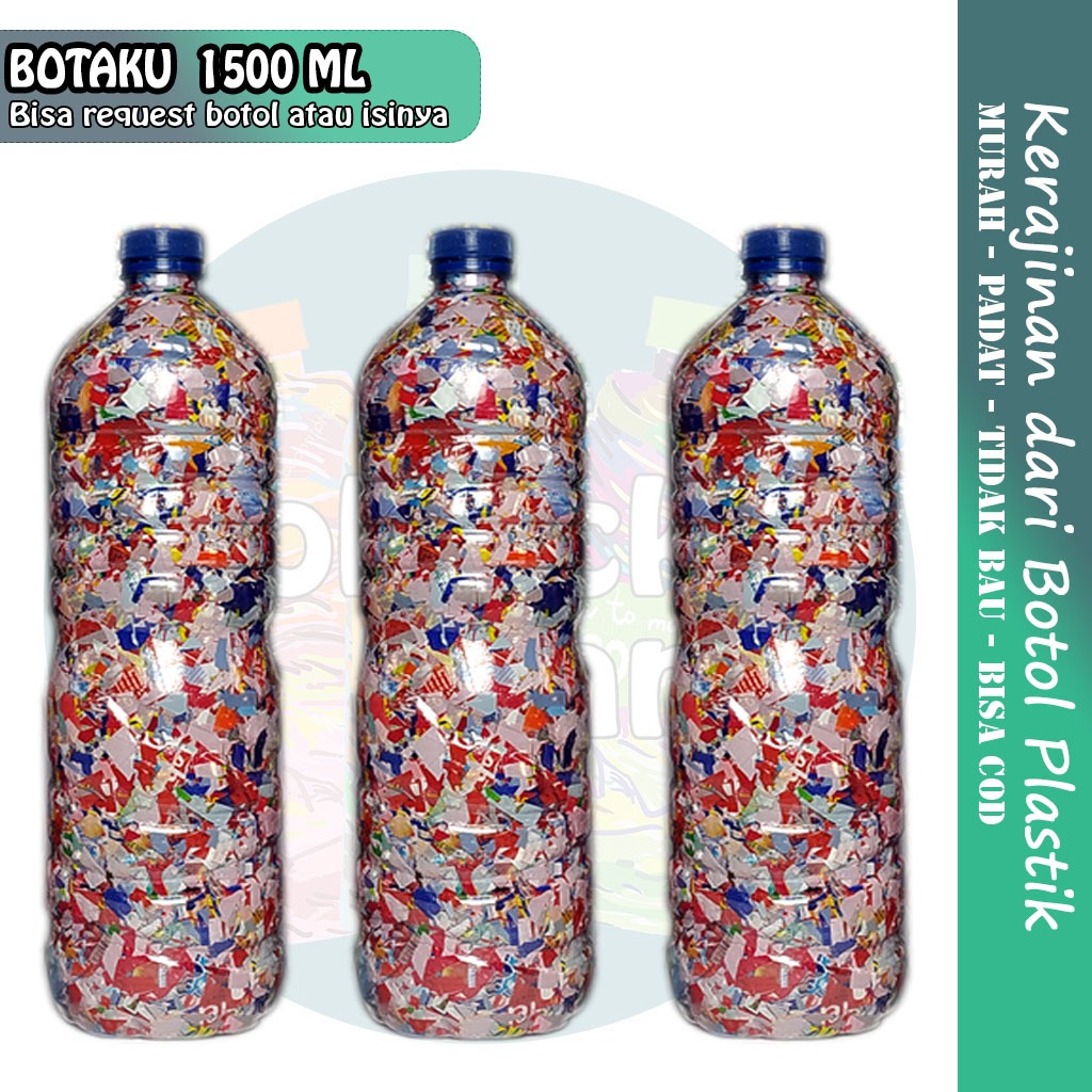 Jual Botaku Botol Aqua Ekobrik Ecobrik Ekobrick 1500 ml 1.5 liter Berat ...