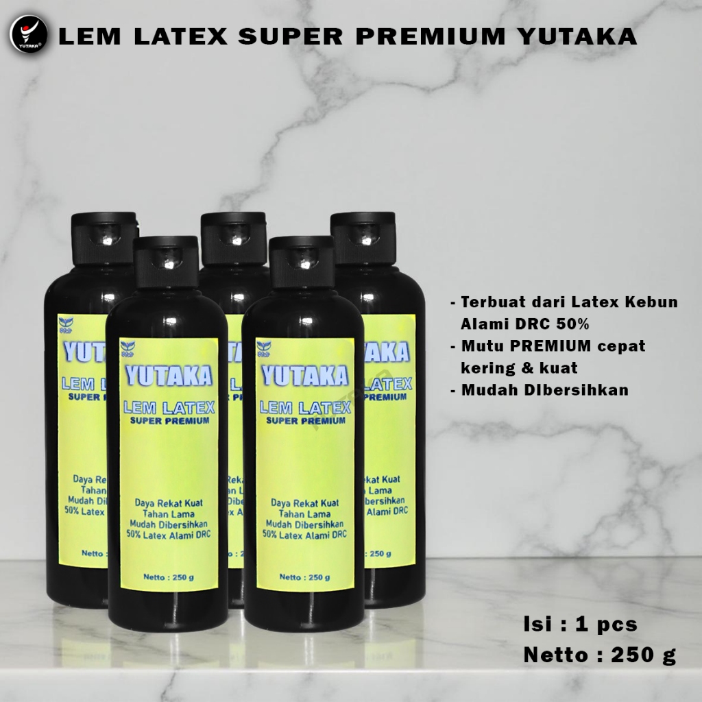 Product image LEM LATEX SUPER PREMIUM YUTAKA/LEM SANDAL/LEM SERBAGUNA/LEM KUAT murah