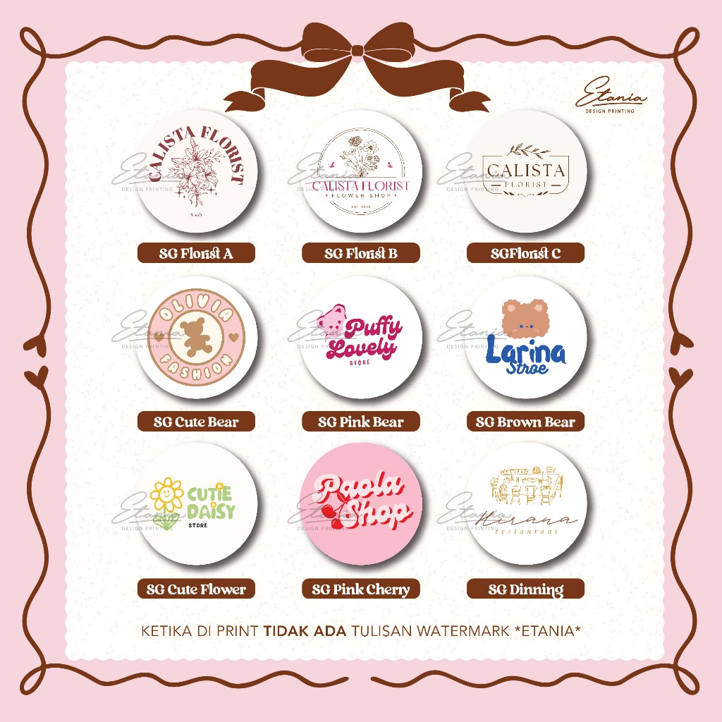 Jual Sticker logo / print logo / print sticker logo / Sticker Custom ...