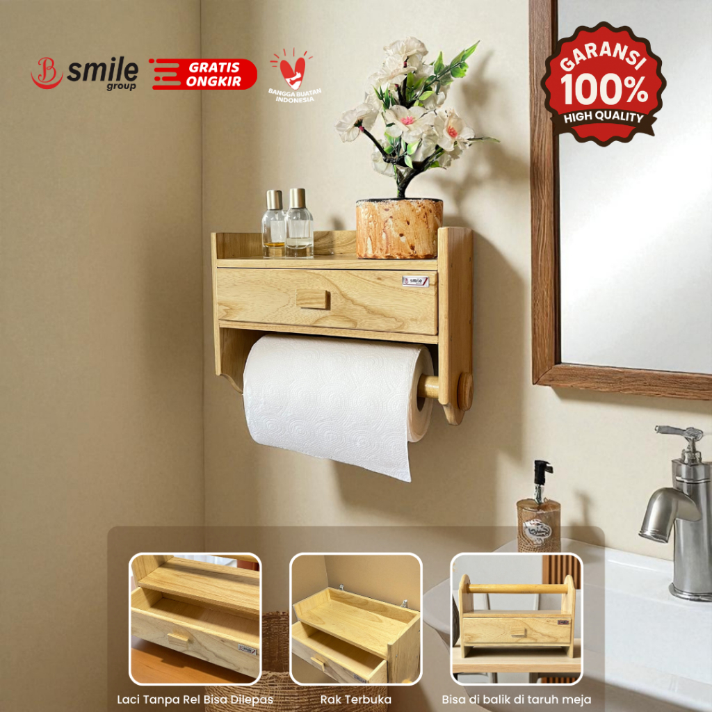 Jual B Smile - Tempat Tissue Roll Dapur Besar Tempat Tisu Gulung Tempat ...