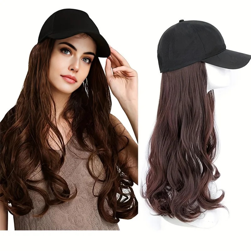 Jual New Wig Topi Rambut Panjang Wanita Korean Version / Wig Hat Women ...