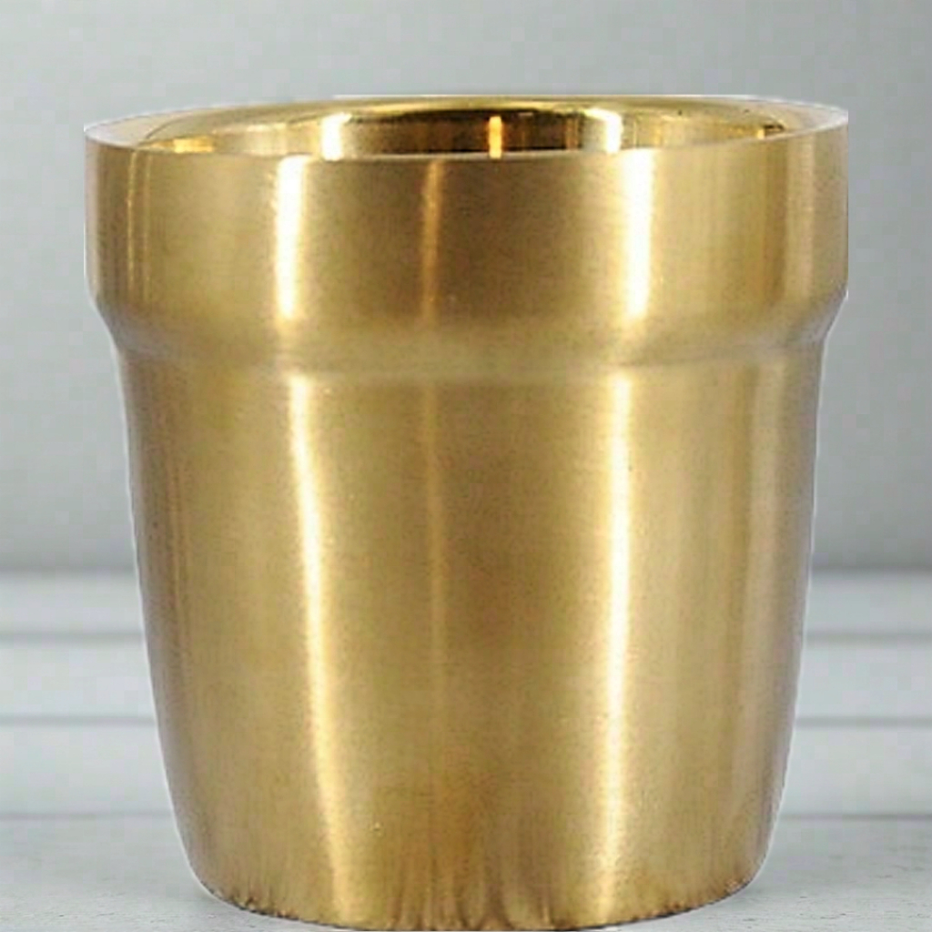Gelas Korea Stainless Double Wall 7 CM Emas