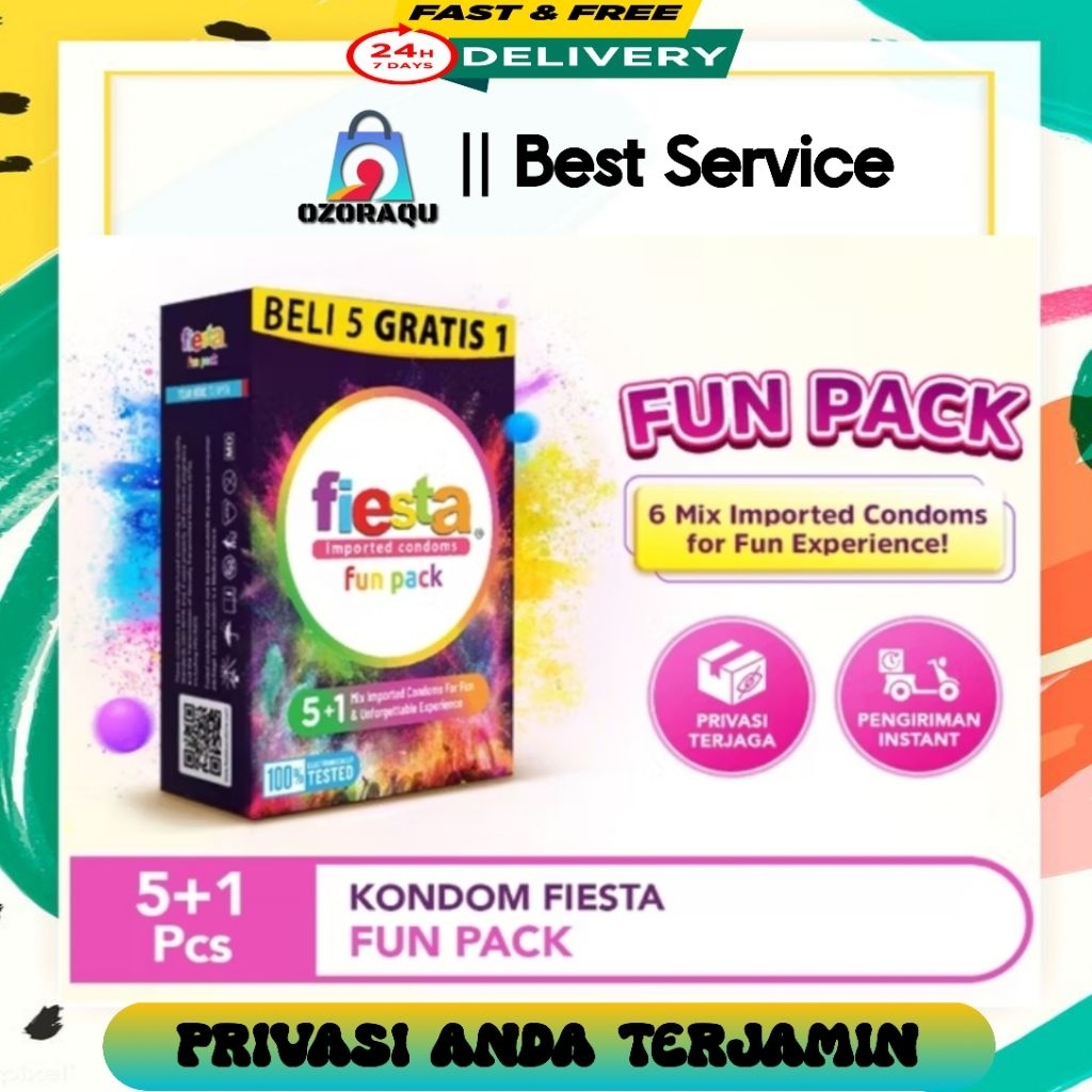 Jual Fiesta Fun Pack 1 Box 6 Sachet - Kondom Berbagai Rasa | Shopee ...