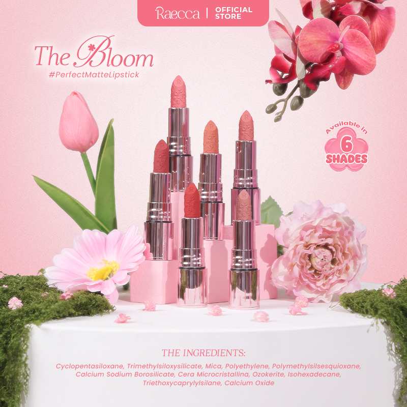 Jual Raecca The Bloom Perfect Matte Lipstick Lipstik Matte Halus ...