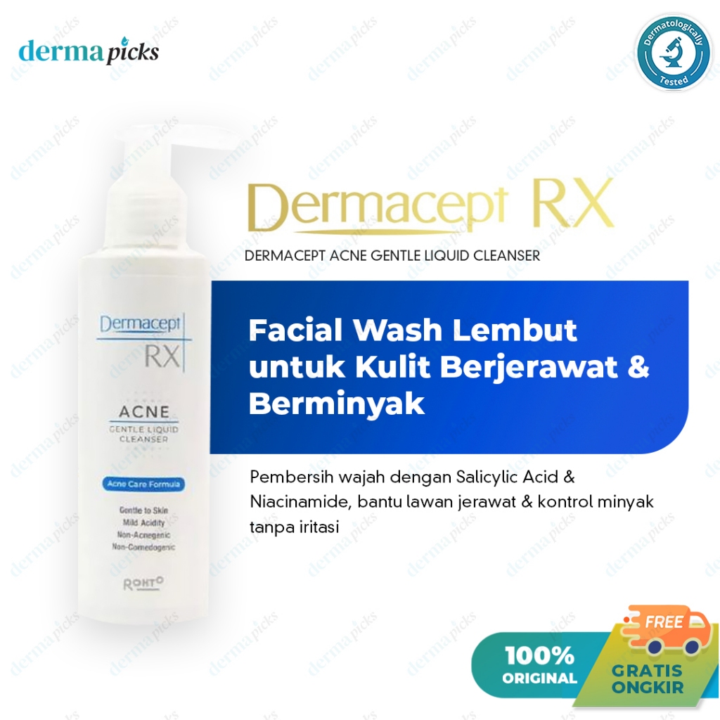 Jual Dermacept Acne Gentle Liquid Cleanser- Facial Wash Lembut untuk ...