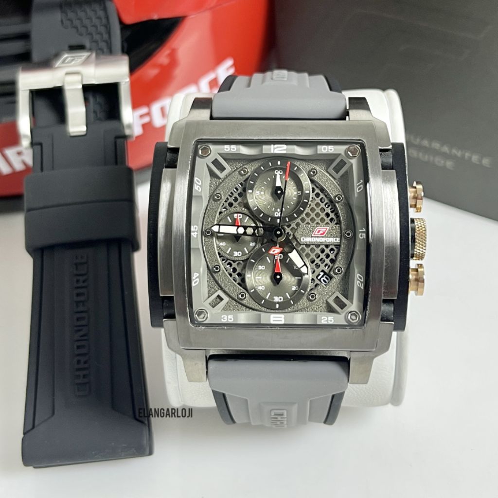 Jual Jam Tangan Pria Chronoforce CF 5332G-2 Grey Black Original ...