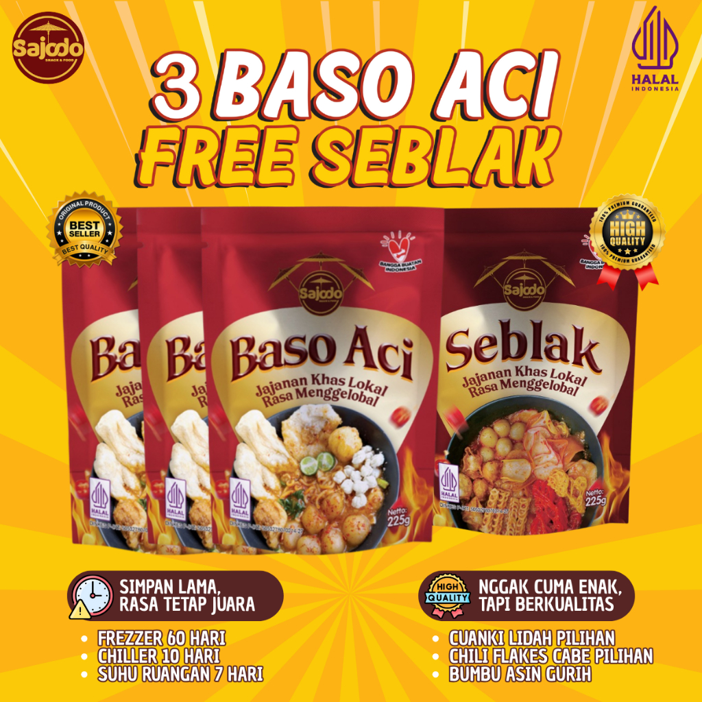 Jual SAJODO - BELI 3 BASO ACI FREE 1 SEBLAK INSTANT VIRAL | Shopee