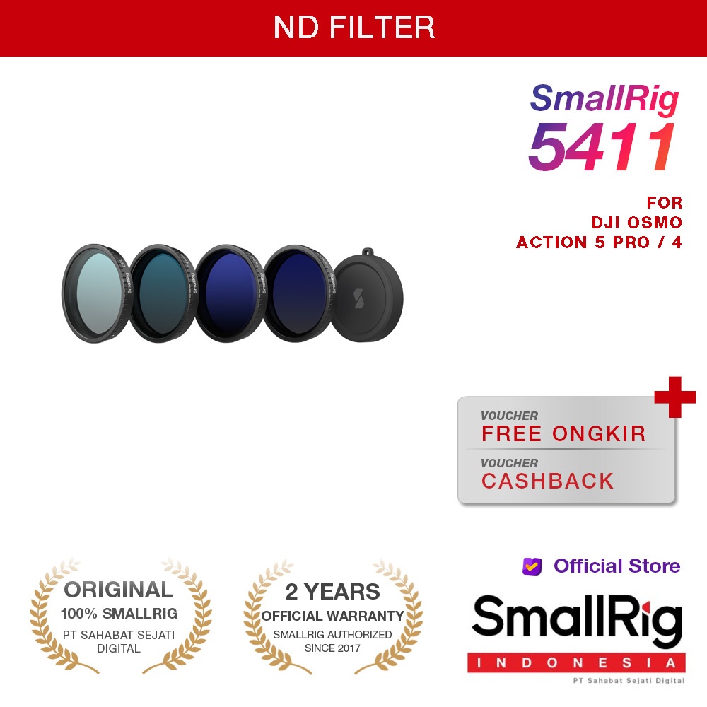 Jual SmallRig ND Filter Kit for DJI Osmo Action 5 Pro / 4 5411 | Shopee ...