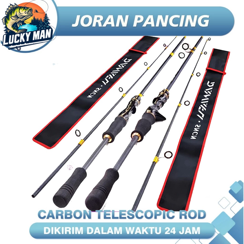 Jual LUCKY MAN Joran Pancing 1.8M-2.1M joran carbon solid Joran ...