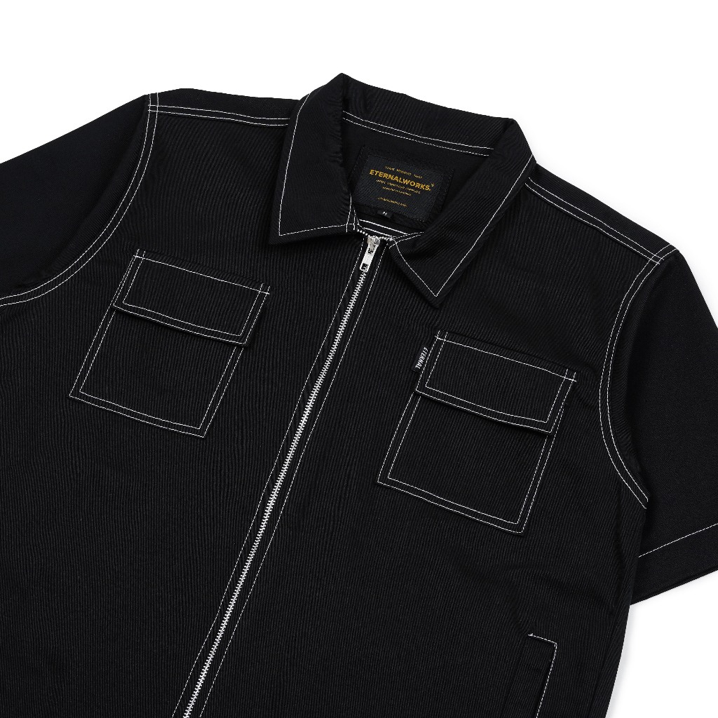 Jual ETERNALWORKS - Faith Zipper Shirt Black | Shopee Indonesia