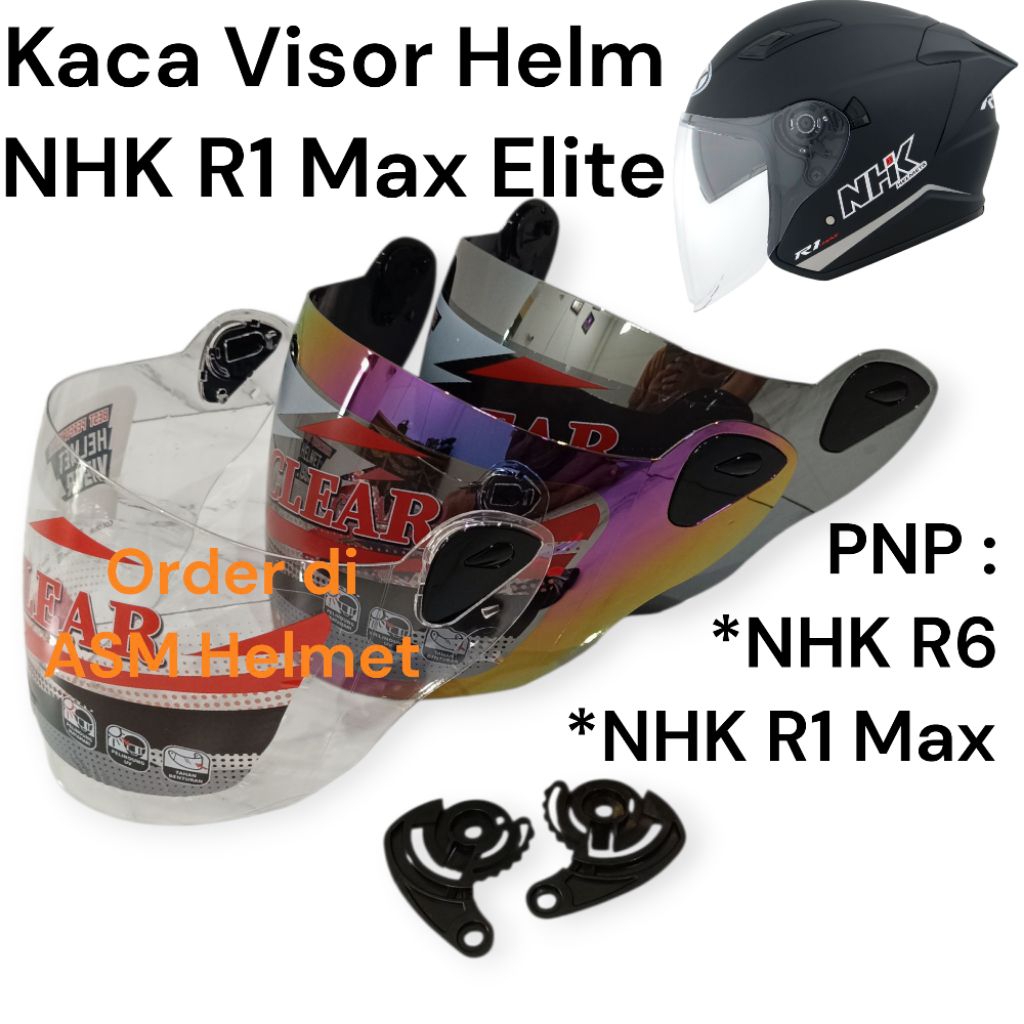 Jual Kaca Visor Helm NHK R1 Max Elite Kaca Helm NHK R1 Max Free Rachet ...