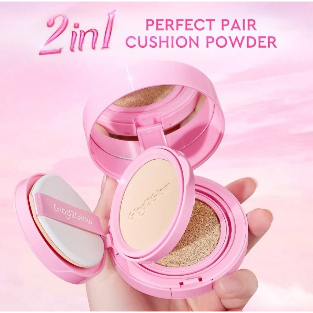 Jual G2g- Glad2glow 2 in 1 Perfect Pair Cushion Powder Waterproof ...