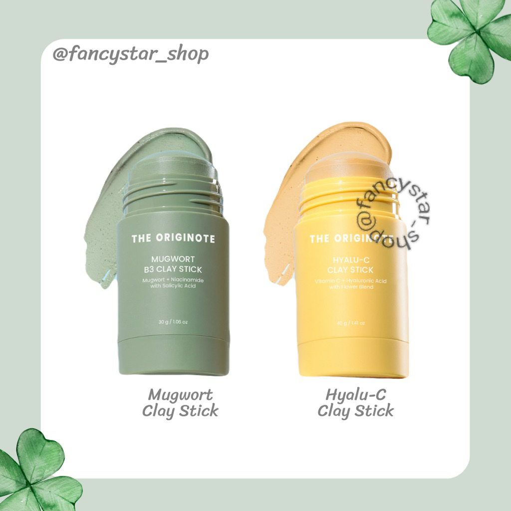 Jual [BPOM] THE ORIGINOTE Mugwort B3 Clay Stick Mask Acne & Hyalu-C ...