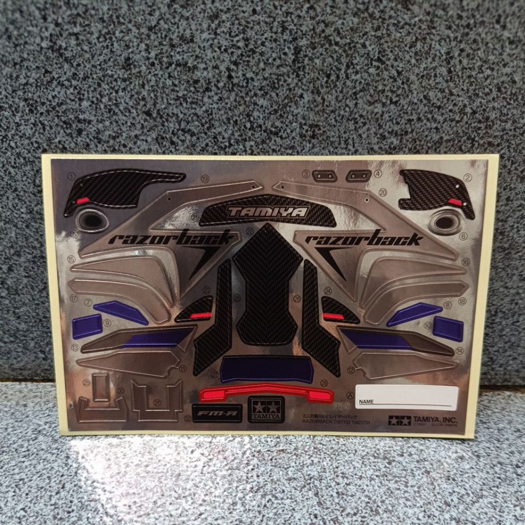 Jual Tamiya Decal/Stiker Razorback loose kit (FM-A) | Shopee Indonesia