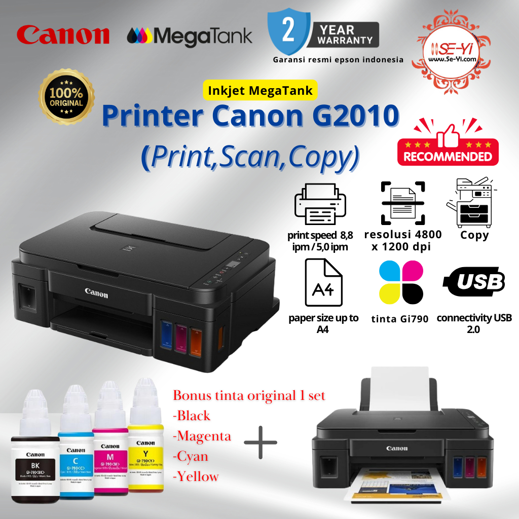 Jual Printer Canon G2010 All in One G 2010 pengganti G2000 | Shopee ...