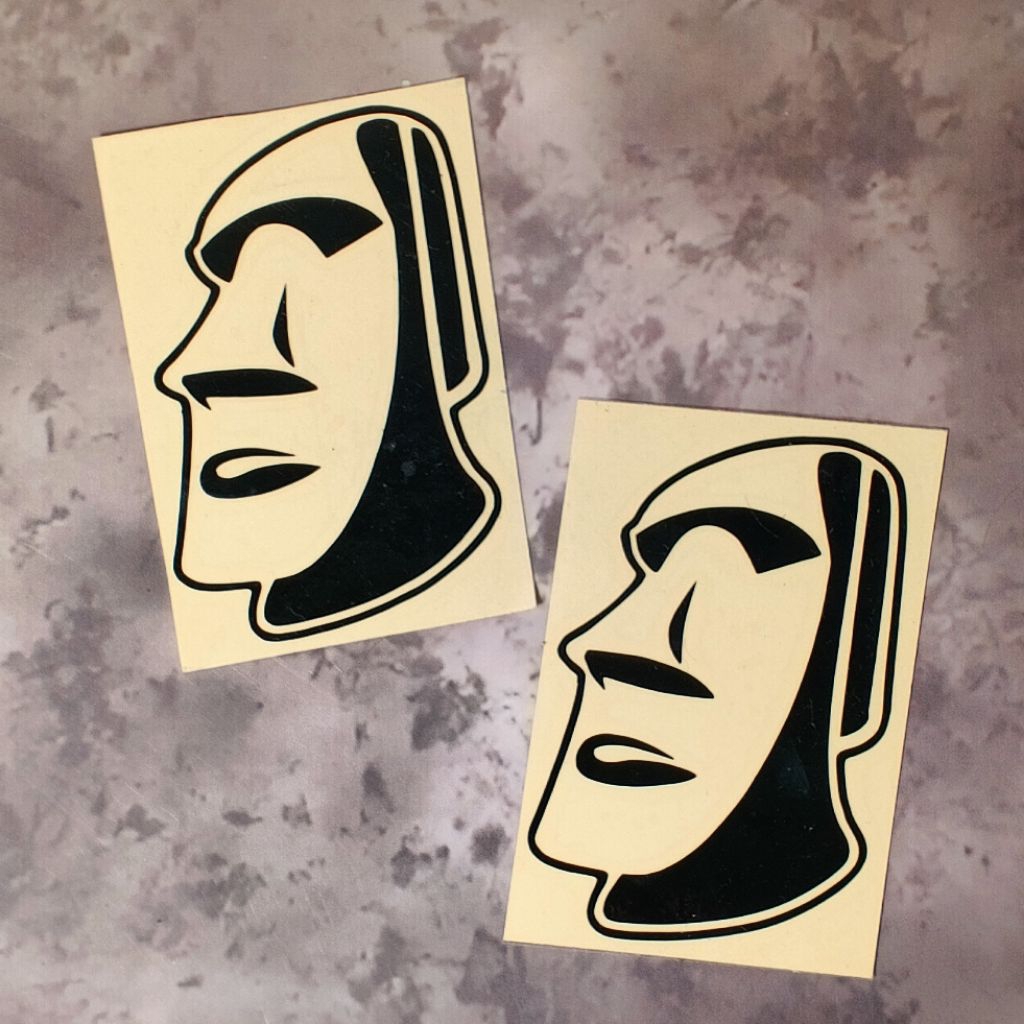 Jual Sticker Moai Emoji Kepala Batu Stoneface | Shopee Indonesia