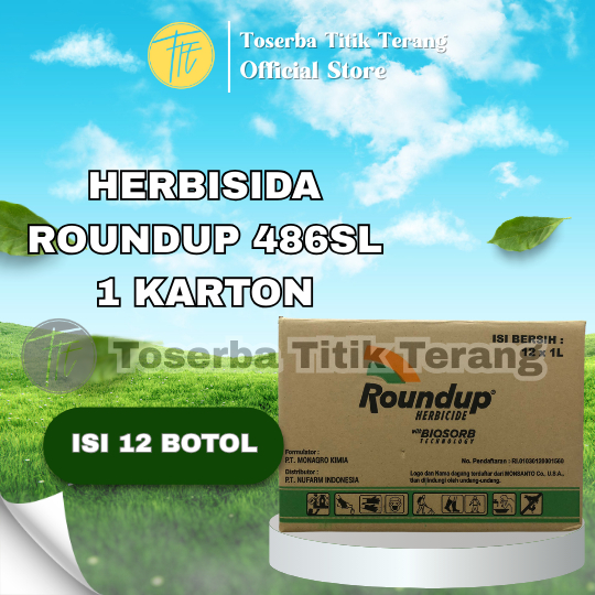 Jual [A1] Roundup 486 SL Obat Pembasmi Rumput Liar 1 Liter per Karton ...
