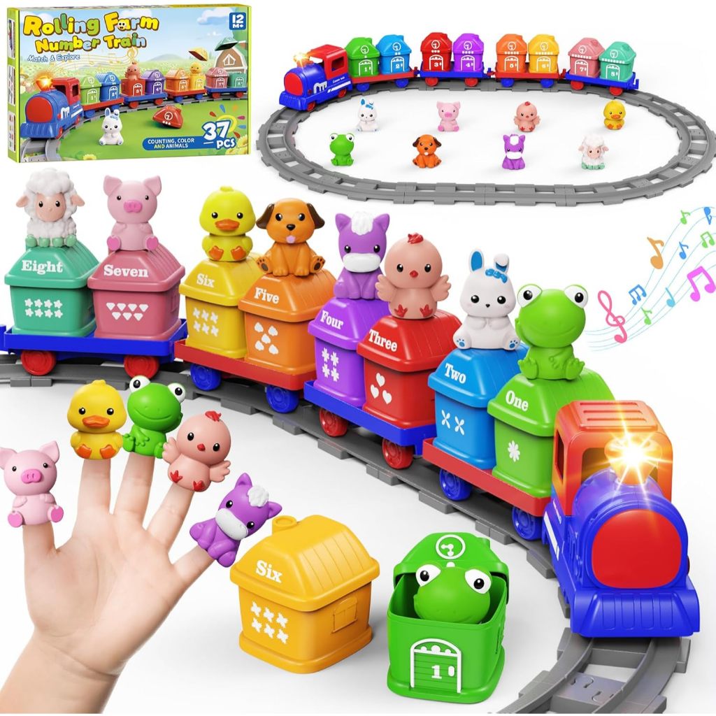 Jual Electric Train Set for Toddlers & Kids Boy - Counting Matching ...