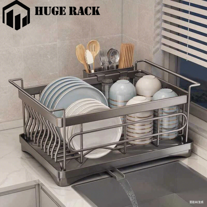 Jual Rak Pengering Piring Mangkuk Estetis Rak Cuci Piring Stainless ...