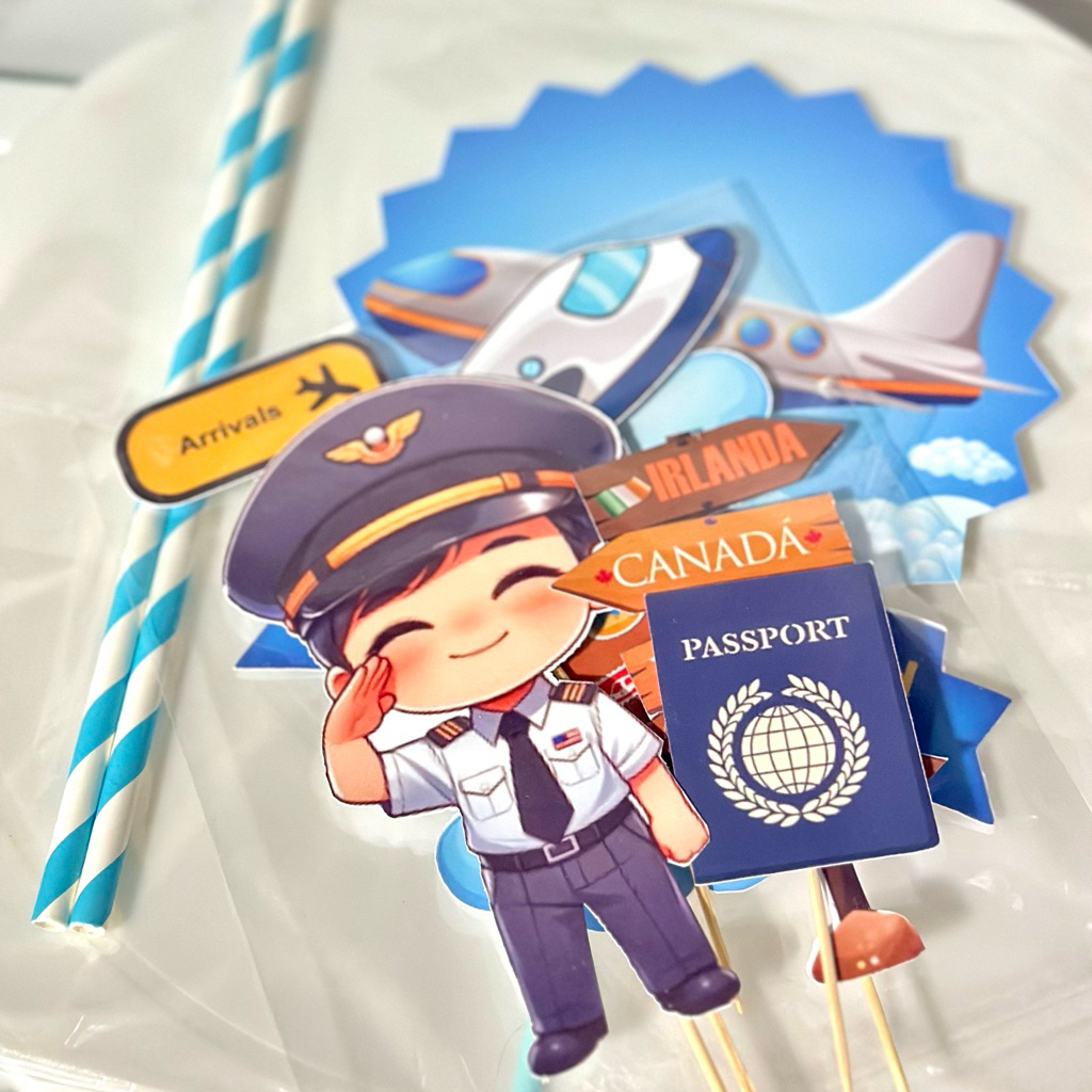 Jual Topper Pilot Set 9 pcs happy birthday toper | Shopee Indonesia