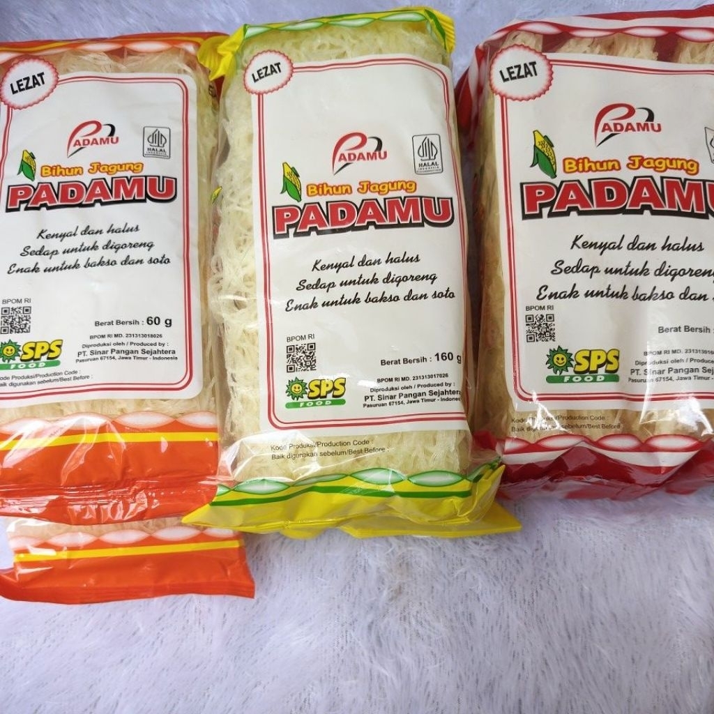 Jual Bihun Padamu 320g-Jagung Mie lezat 60g-Jagung Mie Lezat 160g ...