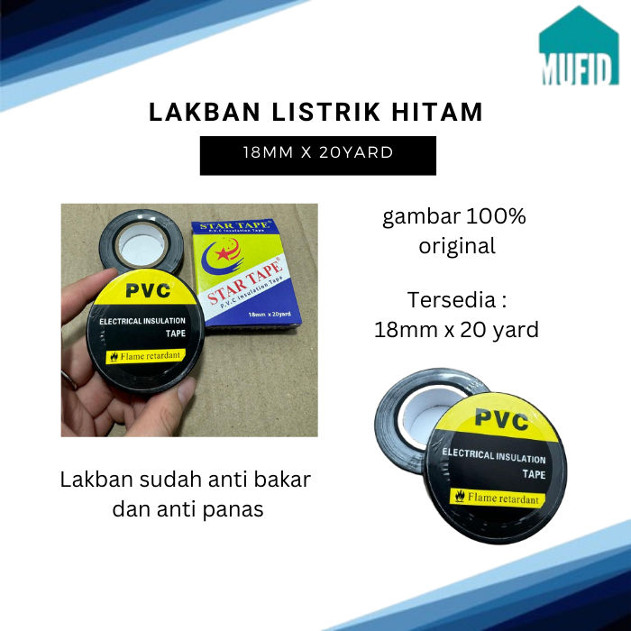 Jual Isolasi Lakban Solatip Listrik Pvc 18mm x 20yard / Isolasi Listrik ...