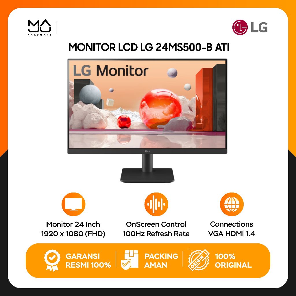 Jual Monitor LG 24MS500-B 24'' FHD monitor with AMD FreeSync 100Hz ...
