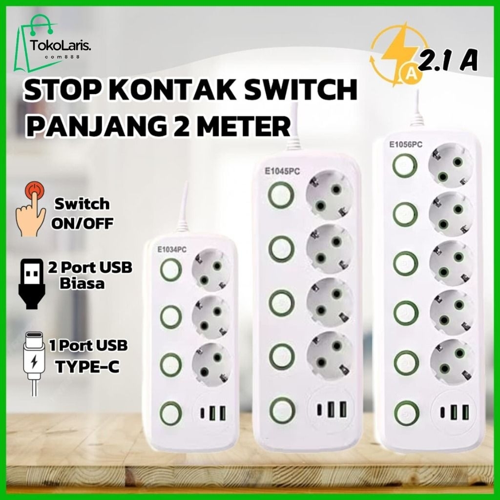 Jual Kabel Colokan Power Socket Safety Smart Switch Cable 2 Meter ...