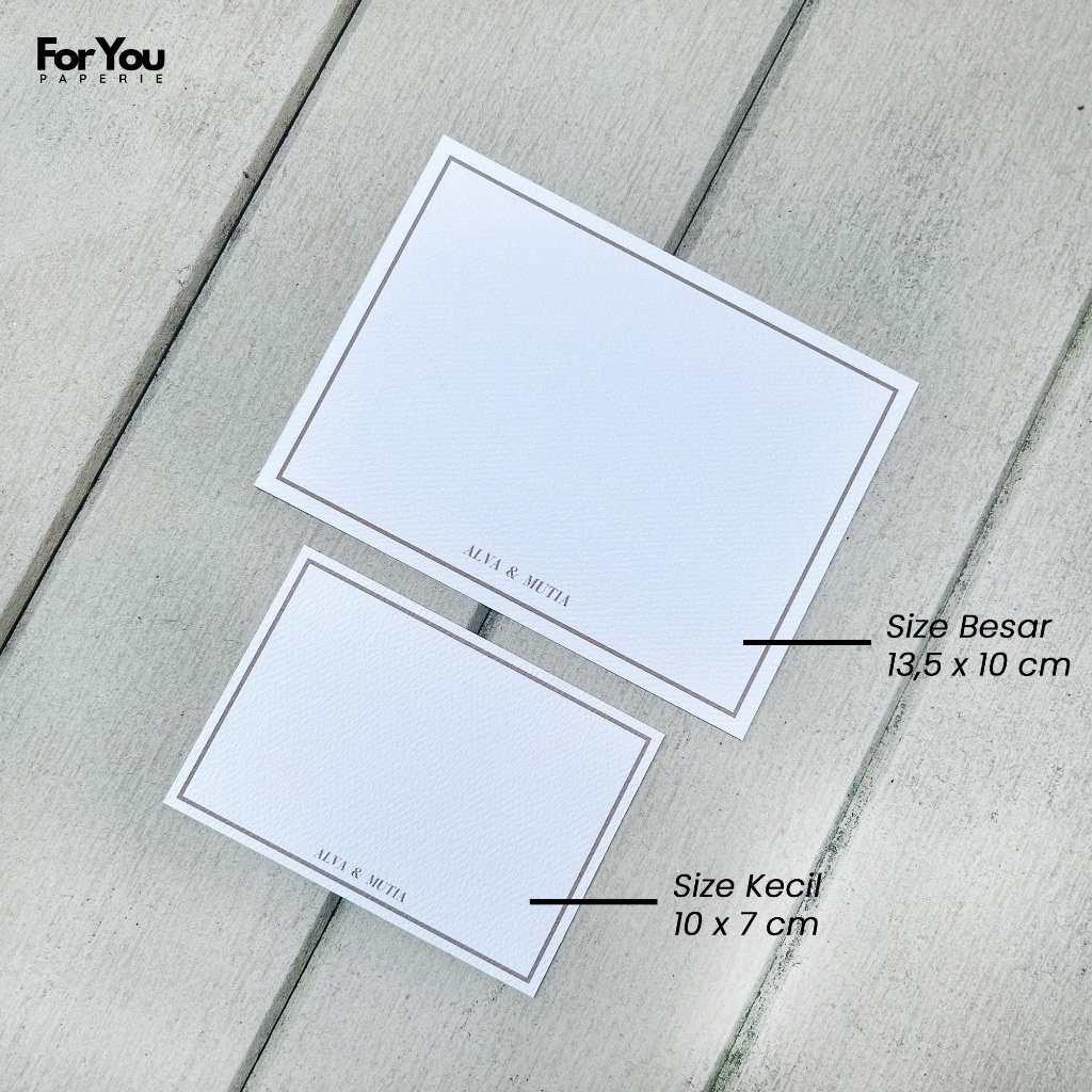 Jual Custom Minimalist Blank Note Card - Size Kecil (24 pcs) | Shopee ...