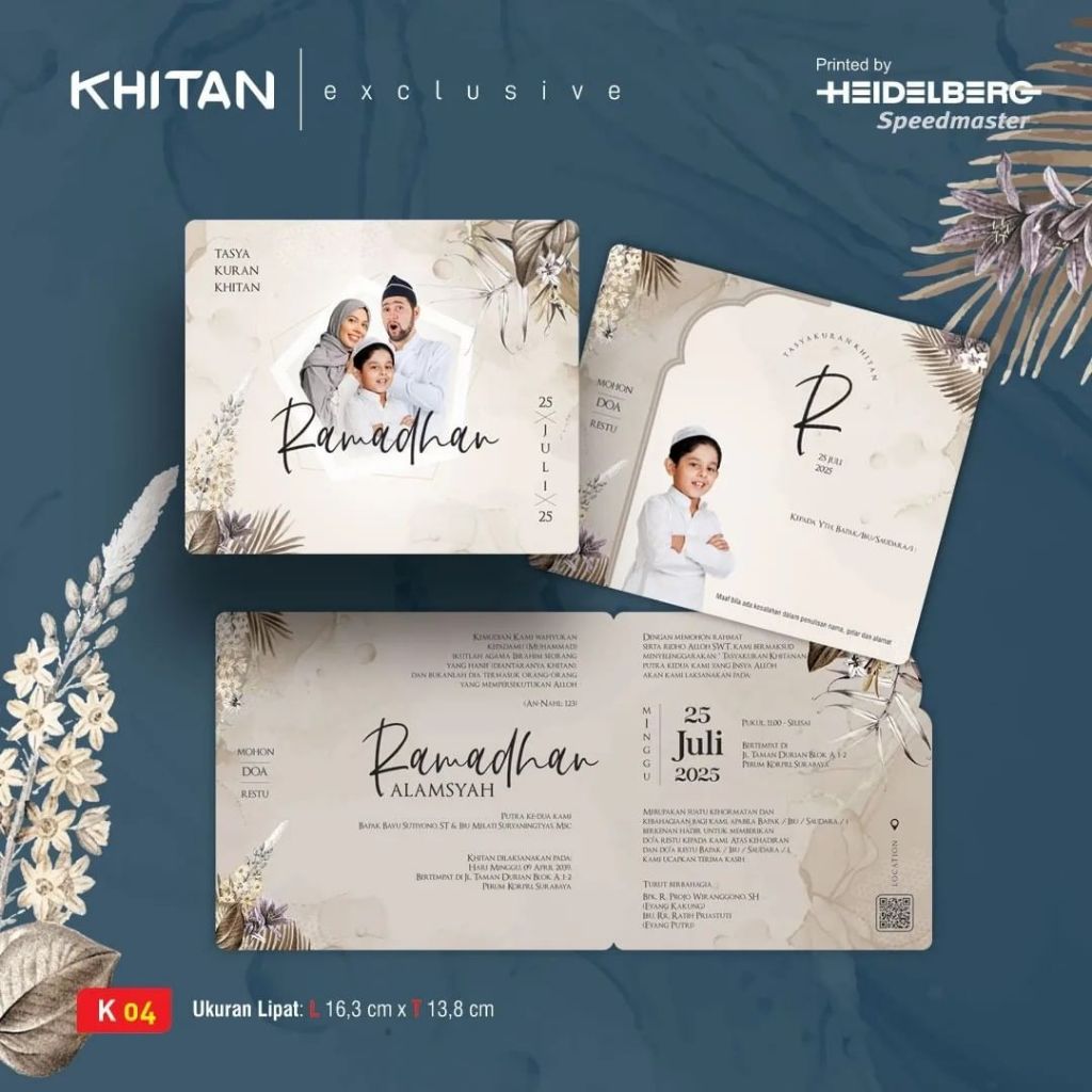 Jual UNDANGAN KHITAN PREMIUM FREE PLASTIK, QR CODE, & FOTO | Shopee ...