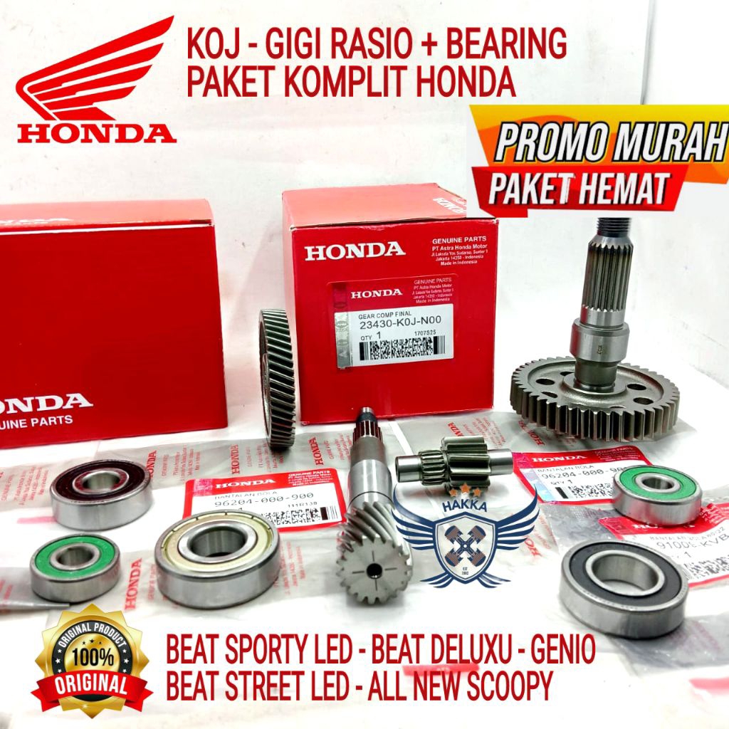 Jual KOJ ORIGINAL GIGI RASIO + BEARING KOMPLIT HONDA BEAT SPORTY LED ...