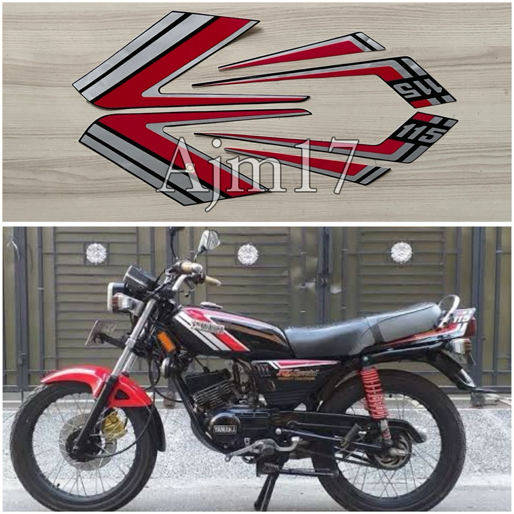 Jual STIKER STRIPING MOTOR RXS RX SPESIAL 1990 HITAM LIS MERAH | Shopee ...