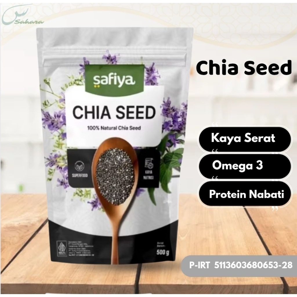 Jual Chia Seed Chiaseed Organik Safiya 500 gram | Shopee Indonesia