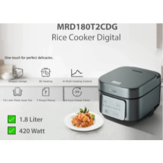 Jual MAGIC COM Midea Rice Cooker Digital MRD-180T2-CDG – Magic Com 1.8 ...