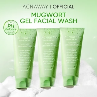 ACNAWAY Mugwort Gel Facial Wash - Acne Friendly Gentle Cleanser Sabun Cuci Muka Untuk Kulit Berjerawat Sensitif Wajah Bersih Tidak Kering Face Wash Sabun Muka Oil Control Fungal Acne Safe Skincare Daily Cleanser All Skin Type Facewash Pembersih Wajah