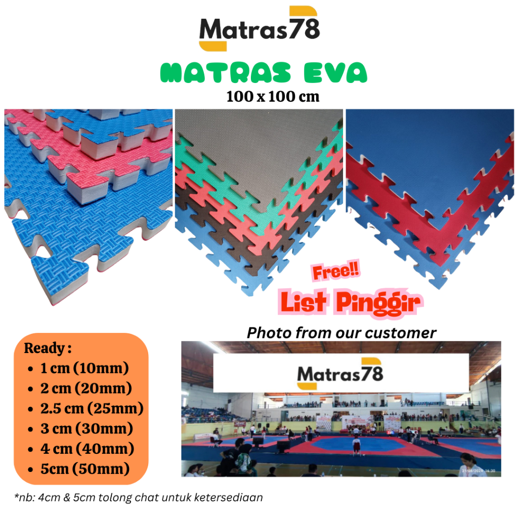 Jual 100cm*100cm Matras Bela Diri 1cm - 3cm Eva Sponge Eva Mat Matras ...