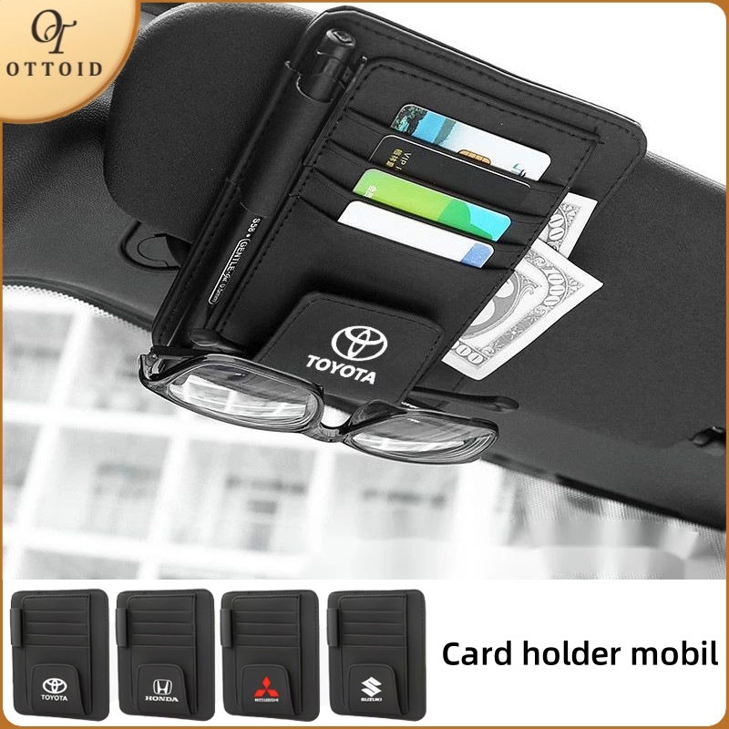 OTTOID Tas Penyimpanan Di Dalam Mobil Card Holder Mobil Pemegang Kartu Multifungsi Mobil Klip Kacamata Visor
