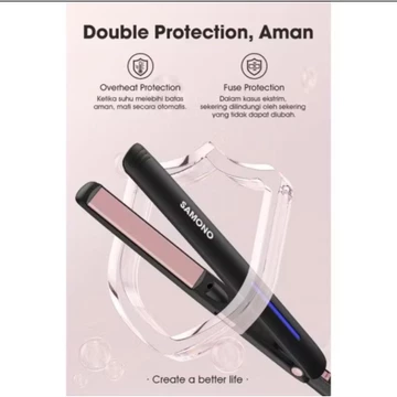 SAMONO Hair Straighter Curler Catokan Rambut Lurus Dan Keriting LED Indikator SW HS20