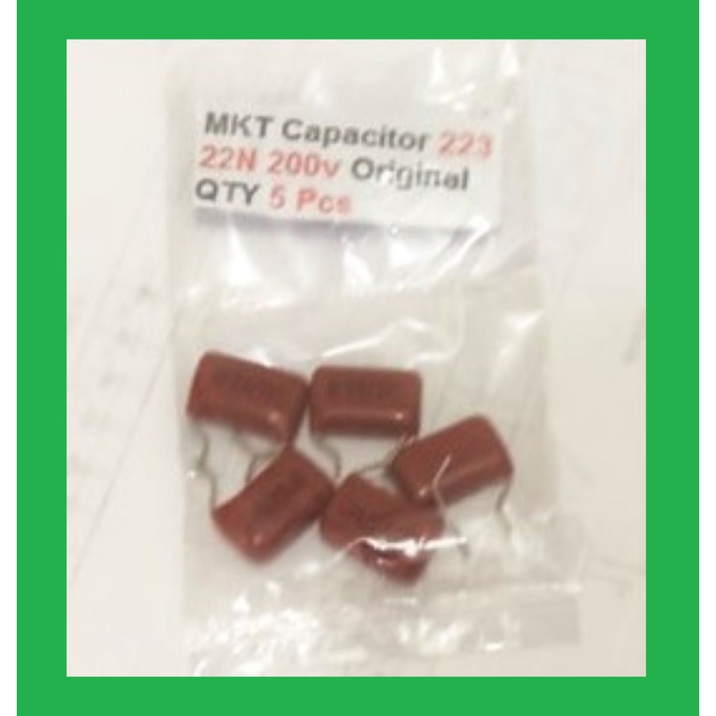 Jual QTY 5 Pcs MKT Capacitor 223 22N 200v Original | Shopee Indonesia